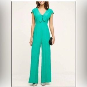 Anthro‎ Harlyn Green Wide-Leg Jumpsuit